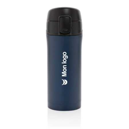 Mug isotherme mat bleu personnalisable