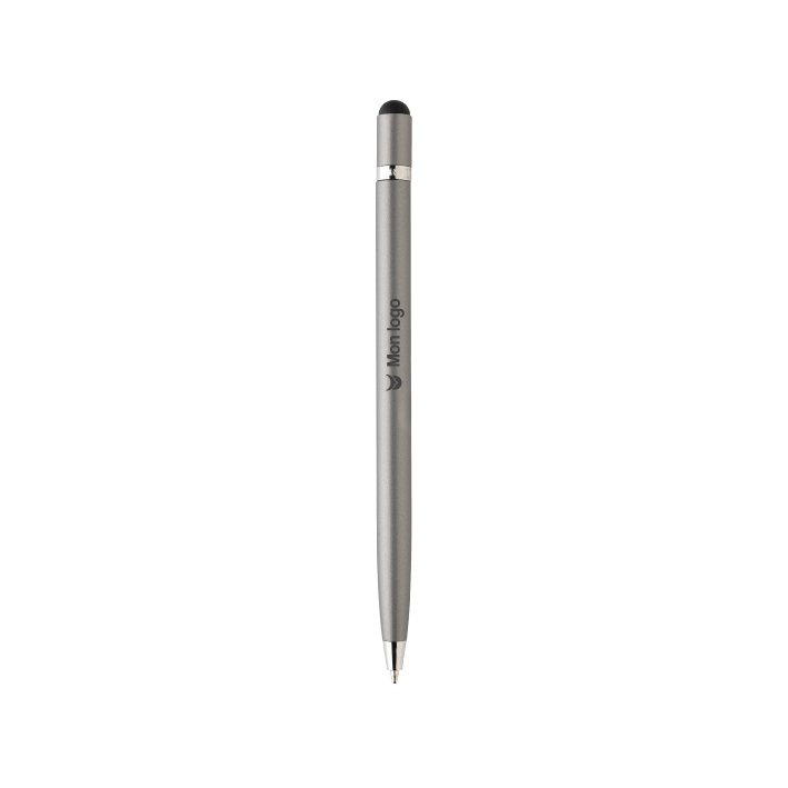 Stylo-stylet-en-metal-epure-blanc-argent