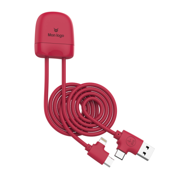 Cable-multi-adaptateur-22ICE-C22-personnalisable-Rouge-