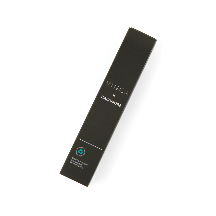 stylo en acier inoxydable recycle