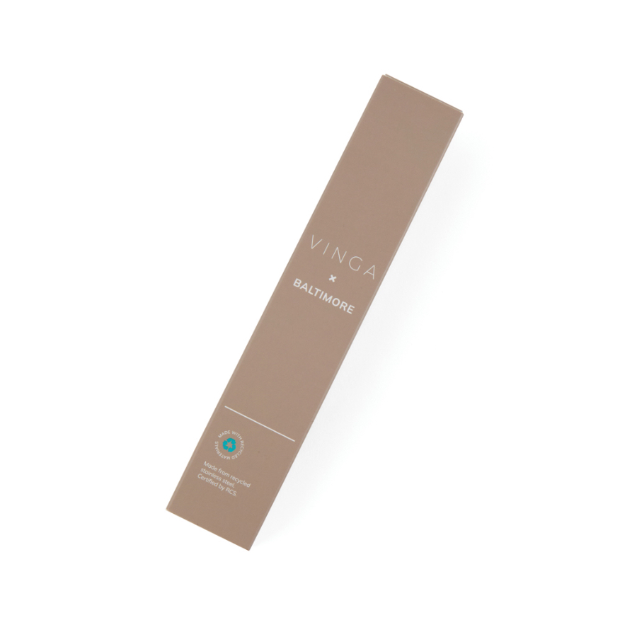 stylo en acier inoxydable recycle