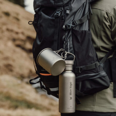 Bouteille d'eau 600ml ultra légère titane Nordic Drift Trail