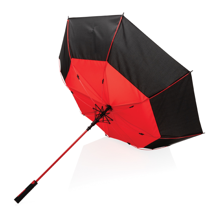 Parapluie-tempete-27-pouces-rPET-ouverture-auto-Impact-AWARE-rouge-4